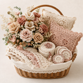 Blush Rose Luxury Crochet Home Décor Hamper
