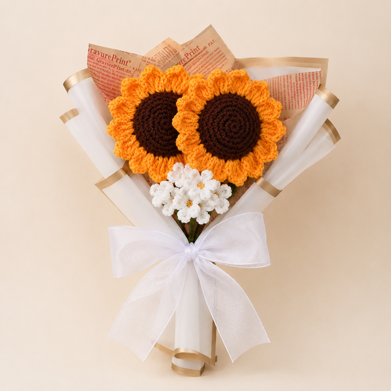 Sunlit Meadow Crochet Bouquet