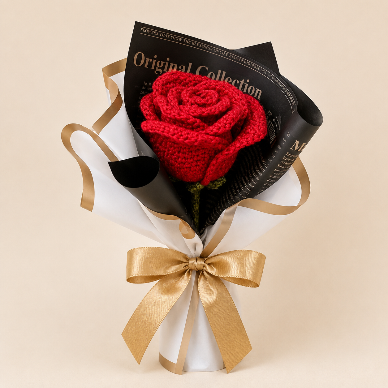 Statement Crimson XL Crochet Rose