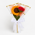 Sun & Rose Crochet Duet Bouquet