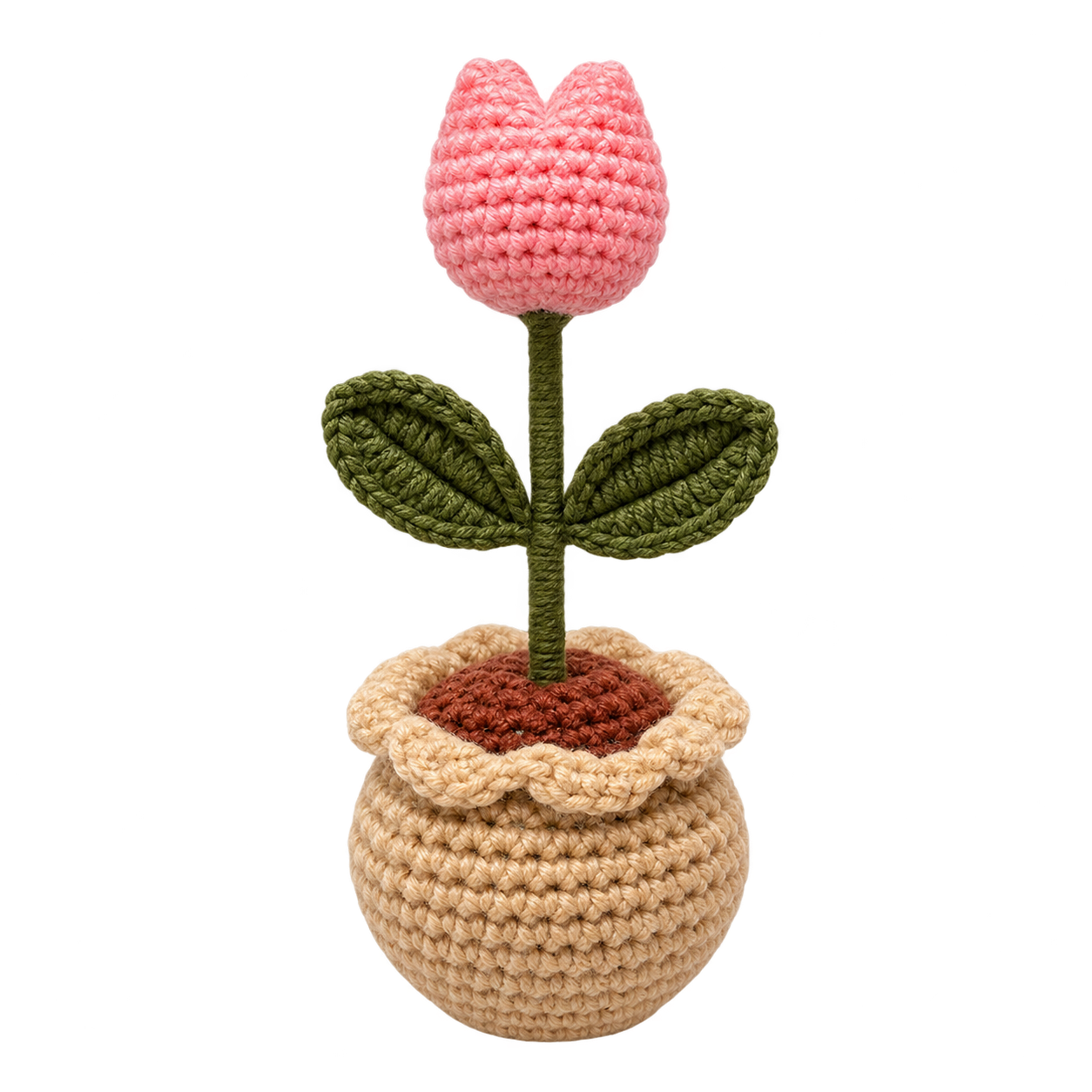 Petite Tulip Crochet Pot