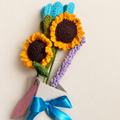Sunlit Meadow Crochet Flower Bouquet